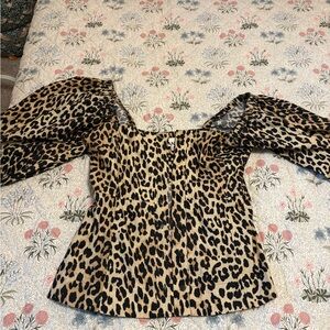 GANNI Leopard Print Women's Top